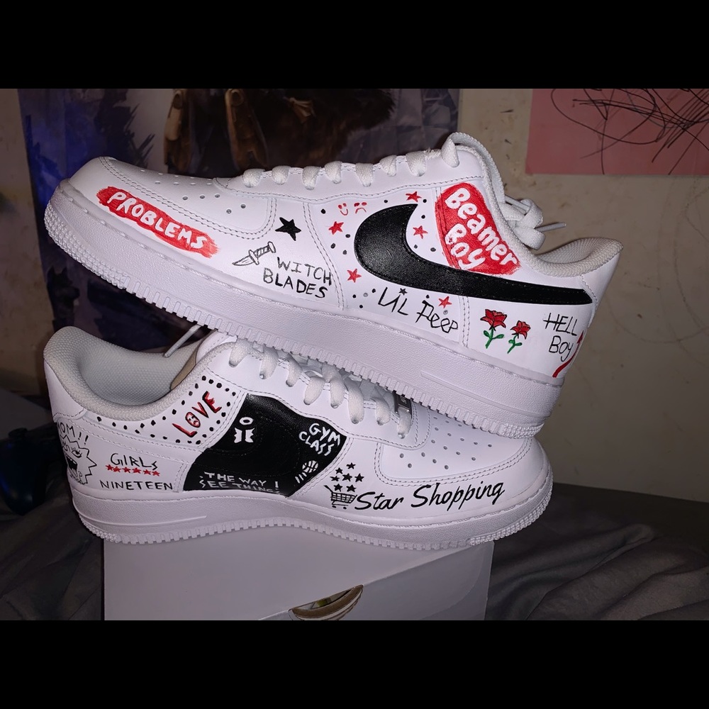 Lil Peep Nike Air Force One Sneakers - Picture 2 of 5